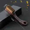 Cepillo de Alambre de Acero, Cepillo de Cerdas de Cerdo, Cepillo de Cerdas Suaves para Limpieza y Eliminación de Polvo, Cepillo para Herramientas de Joyería de Nogal y Diamante, Cepillo para Zapatos