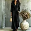 2026 Europeo y Americano Transfronterizo Otoño e Invierno Nuevo Estilo Amazon Elegante Ceñidor de Cintura Temperamento Mono de Mujer Color Trigo Negro