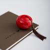Tarro de té de cerámica con esmalte rojo, tamaño mini pequeño, tarro universal para polvo de incienso, tarro de almacenamiento portátil para pastillas, se puede usar como logo