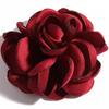 Flor Lateral Quemada Flor de Rosa Tostada Vintage Accesorios para el Cabello Rizados Flor de Camelia Lado Caliente Flor de Cabeza 5cm