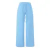 Pantalones de chándal rosas con cordón para mujer, nuevo estilo de otoño, pierna recta americana, ajuste relajado, holgados, casuales, de pierna ancha y deportivos