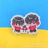 Broche Combinado de Cabeza Guoping Sha Acrílico Chuqin Yingsha Ying Aid Accesorios de Vestimenta Insignia Bádminton de Mesa Periférico Venta al Por Mayor