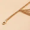 Joia Transfronteiriça Europeia e Americana Anklet de Verão para Praia Multicamadas de Vidro Contas de Cristal Coloridas com Borla Anklet de Metal Personalizado para Mulheres