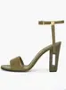 Nuevas Sandalias de Tacón Alto para Mujer Estilo Verano 2025 Estilo Europeo y Americano de Una Sola Tira de Cuero de Microfibra, Cómodas y Versátiles 46