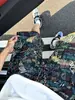 Pantalones Cortos Estampado Graffiti Dopamina para Hombre, Ropa de Verano para Exteriores, Estilo Hip-Hop High Street Americano, Corte Holgado, Deportivos, Pantalones Geniales