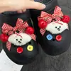 Laço Joias DIY Acessórios de Cachorro de Pelúcia Semi-Acabados Decoração de Flor para Tamancos Botões de Acrílico