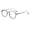 Nuevas gafas retro personalizadas anti-luz azul con procesamiento, gafas de metal simples de cara grande sin maquillaje, gafas con marco que cambian de color