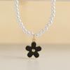 Nuevo Dulce Nicho Aleación Perla Blanca Flor Cadena Clavícula Colgante Collar Adecuado para Mujeres Uso Diario