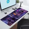 Juego Cyberpunk Tecnología Futurista Alfombrilla de Ratón Súper Grande Tecnología de Gaming E-Sports Alfombrilla de Oficina Extra Grande Borde Antideslizante con Bloqueo