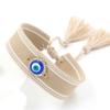 Pulsera de Cinta Ojo Maligno para Mujer Pulsera de Tela con Tachuelas de Diamante Ojo Maligno Turco Joyería al por Mayor para Mejores Amigas Vacaciones