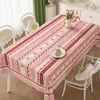 2026 Novo Estilo Toalha de Mesa Impermeável à Prova de Óleo Lavável Resistente ao Calor Capa de Mesa Estilo Creme Luxo Leve High-End Pano Retangular para Cobertura