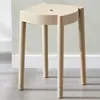 Taburete de Plástico Estilo Nórdico Taburete Alto Engrosado Taburete Cuadrado para Sala de Estar del Hogar Taburete de Goma Creativo Banco Pequeño Popular para Adultos