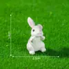 Figura de conejo de Pascua miniatura transfronteriza, perfecta para paisajismo de jardines, decoraciones DIY, adornos colgantes y piezas decorativas pequeñas