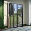 Puerta de Pantalla Plegable con Malla de Diamante, Antirrobo, Anti-Ratón, División de Aleación de Aluminio, Puerta de Pantalla Deslizante Invisible, Ventana de Pantalla de Acero Retráctil a Prueba de Mosquitos