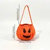 Bolsa de caramelo con cara de fantasma de calabaza de Halloween, bolsa especial de calabaza para que los niños pidan dulces, accesorio de decoración para el ambiente de la fiesta de Halloween