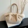 Bolso de Piel Sintética Peluda para Mujer 2026 Nuevo Otoño Popular Bolso de Hombro Único Gran Capacidad Bolso para Viajes al Trabajo Bolso de Mano para Debajo del Brazo