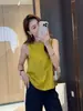 Camisa sin mangas de cuello redondo de alta gama estilo coreano para mujer, nuevo diseño de verano 2026, top moderno y elegante para mujeres petite