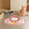 Tapete de Alimentação para Pet Desenho Animado de Terra de Diatomáceas, Estilo Menina, Antiderrapante, Absorvente de Água, Secagem Rápida, À Prova de Salpicos, Tapete de Jantar, Lavável e Limpável