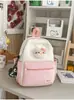 Nova Mochila Colorida de Desenho Animado Fofo e Doce Bloco de Cores Mochila Escolar para Aluno de Jardim de Infância Mochila Versátil Casual para Viagem