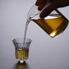 Direto da fábrica xícara de chá de vidro resistente ao calor madeira martelada com grão xícara de chá pequena espessada conjunto de chá kung fu resistente ao calor