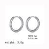 Ins Moda Europea y Americana Gypsophila Acero de Titanio Redondos para Mujer Aretes de 18K Estilo Simple Aretes de Acero Inoxidable Joyería para la Oreja