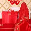 Bolsa de Almacenamiento para Colcha de Boda Bolsa de Empaque para Colcha de Algodón Feliz Dote de la Novia Bolso de Mano para Regalo Suministros Venta al por Mayor Coche de Boda