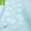 Collar Original Yinziyun Nudo de Ángel Piedra Lunar Cadena de Clavícula Lucky de Cobre Chapado en Platino Suministro Transfronterizo Europeo y Americano