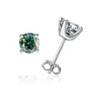Pendientes de Plata de Ley S925 para Mujer 30 Minutos 50 Minutos 1 Quilate 2 Quilates Sencillos con Cuatro Garras Pendientes de Moissanita Suministro Directo desde la Fuente