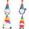 Navidad Arcoíris Muñeco sin Rostro Resina Adornos de Enano Amor Arcoíris Enano de Barba Blanca Decoraciones para el Hogar