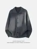 Suéter Cardigan Falso de Duas Peças Estilo Retro Japonês Hanlu para Homens, Estilo Outono e Inverno, Estilo Old Money, Jaqueta de Tricô Casual Solta