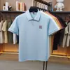 Camiseta tipo polo de malla elástica de algodón de fibra larga Leishibert Xinjiang para hombre, manga corta, transpirable para verano, sin planchar, de manga corta