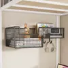 Estante de almacenamiento para dormitorio sin taladro para artículos pequeños y productos de cuidado de la piel, estante de almacenamiento de pared para literas