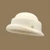 Chapéu de Feltro de Lã Elegante de Aba Larga Estilo Hepburn Francês Outono/Inverno Chapéu de Pescador Emagrecedor de Rosto Temperamento