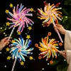 Linternas del Festival de Medio Otoño, Molinillos de Viento Giratorios, Palitos Retorcidos, Kits de Materiales Hechos a Mano para Manualidades, Linternas de Mano Luminosas para Niños de Preescolar