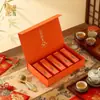 Caja de Regalo de Mandarina Verde Pequeña Xinhui Caja Vacía 28 Piezas/5/6 Latas Caja de Empaque de Té de Mandarina Empacado Perla de Dragón Caja de Regalo Al por Mayor en Stock