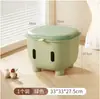 [Coisas boas para casa] Banquinho fofo com armazenamento para uso doméstico banquinho para trocar sapatos para sala de estar cesta multi-funcional para armazenamento de lanches