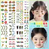 Juegos Deportivos Tatuajes Faciales Pegatinas Animación de Competición Decoración Facial Arcoíris Niños de Preescolar Pegatinas Faciales Impermeables Color