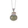 Colgante Yuebao de plata de ley S925 con diseño de jade hetiano y agua fina, con esmalte vintage y moneda Ruyi Fu.