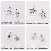 Accesorios de Joyería de Aleación DIY Estrella de Cinco Puntas Calada Estrella Sólida Colgante Pulsera Collar Ropa Aretes Colgante