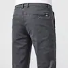 Calça Casual Masculina Popular de Verão Tendência Algodão Simples Versátil Textura Slim Moda Business Reta Calça Masculina