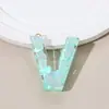 Ventas Directas de Fábrica Pegamento de Cristal Corazón Cian Accesorios de Joyería Letra Inglesa Cadena para Teléfono Móvil Colgante para Bolso de Mujer