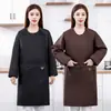 Delantal liso impermeable y a prueba de aceite para cocina casera, resistente a las manchas y a la suciedad, se puede imprimir con logotipo o texto, adecuado para ropa de trabajo publicitaria