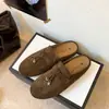 Sandalias casuales tipo slip-on, de punta abierta y con flecos, estilo perezoso para mujer, colección otoño 2026, con material de gamuza, diseño de nudo de cuerda y un estilo retro versátil adecuado para el uso diario