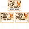 Letrero de Huevos Frescos de Granja Estilo Nuevo Transfronterizo Hecho de Material Plástico Corrugado para Venta de Huevos Rurales y Publicidad en el Patio