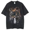 Nova Estação de Exportação Independente 2025 Harajuku Punk Camiseta de Algodão Versão Retrô de "The Last of Us" Patch