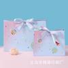 Bolsa de papel color degradado estilo ins cielo estrellado brillante papelería para jugar empaque de regalo joyería para niños regalo de cumpleaños bolso de mano
