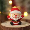 Adornos decorativos para pastel de Navidad 2024, pegamento suave, Papá Noel, muñeco de nieve, alce, oso, conejo, fiesta, enchufe