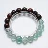 [Vid de Lingguang] Pulsera de Cristal de Fluorita Verde Natural para Mujer La Más Fácil de Combinar Pulsera de Moda Fluorita Verde Blanqueamiento Mayoreo