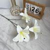 Fita para impressão 3D de lírio de 3 cabeças material acabamento de luxo para casamento lírio decoração flor artificial salão de casamento fundo principal flor de simulação