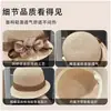 Sombrero de sol tejido estilo coreano de verano para mujer con ala pequeña, bordes enrollados, decoración floral, sombrero de paja con protección solar, moderno, elegante y versátil